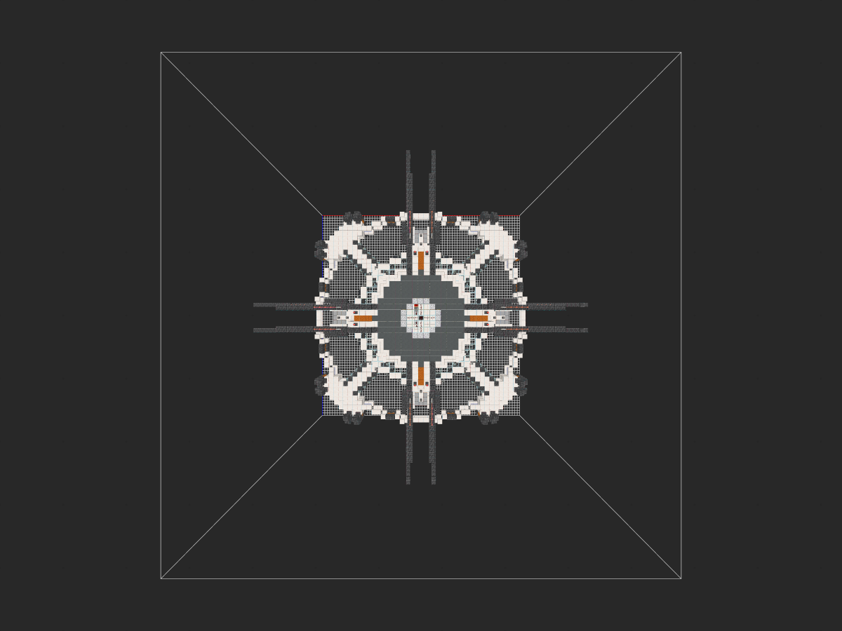 我的世界科幻建筑教程：天基轨道卫星「鱼叉」（我的世界投影）——高空轨道轰炸准备就绪！-投影工坊