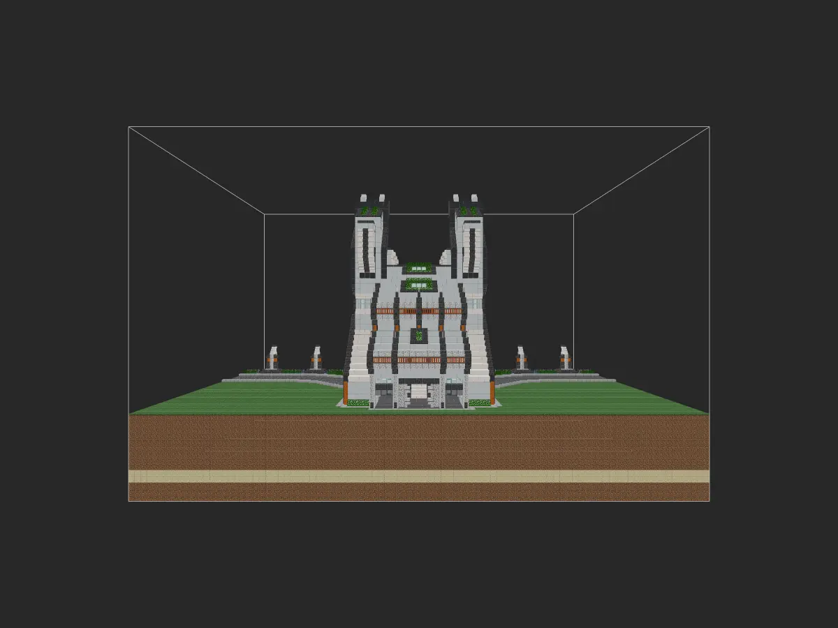 我的世界科幻建筑教程：超酷炫科幻码头（我的世界投影）——配备导弹发射井的潜艇船坞陆基部分！-投影工坊