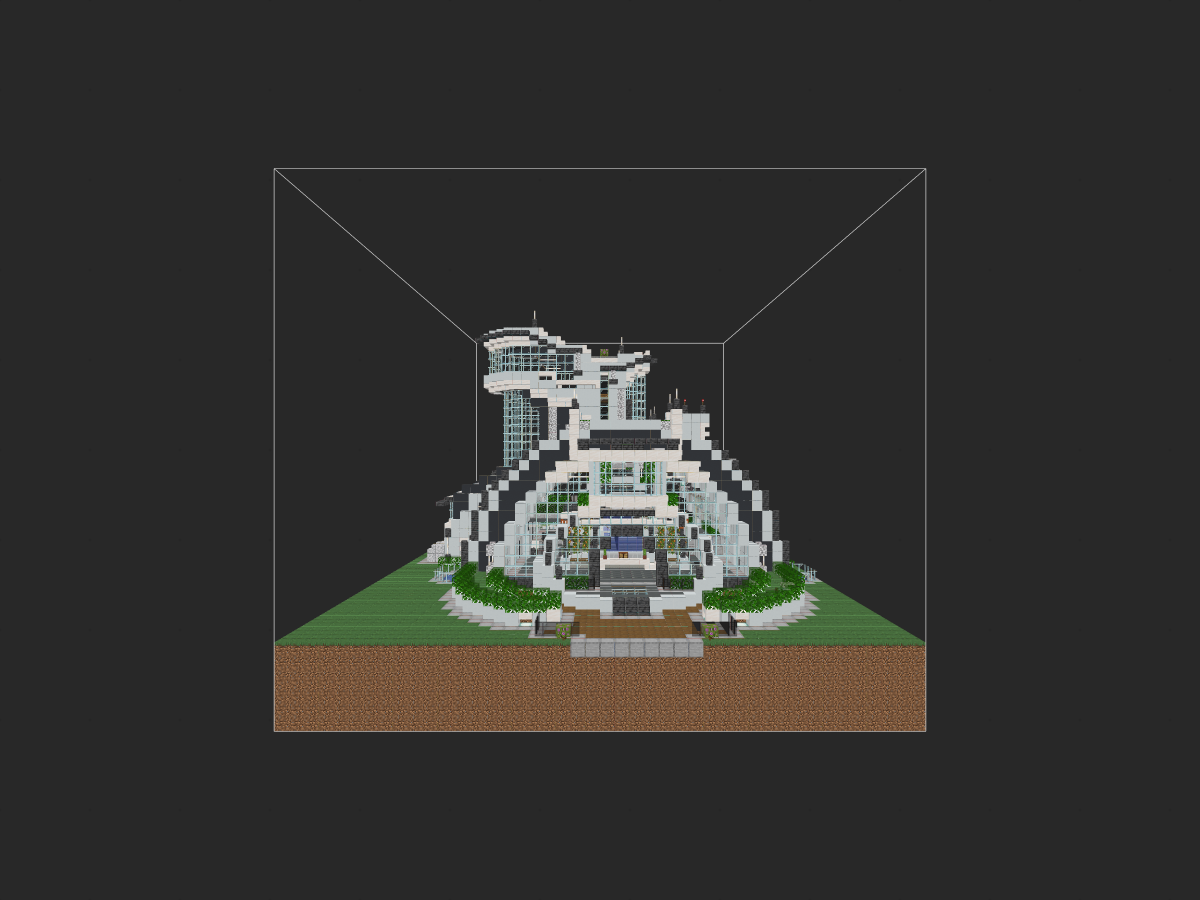 我的世界科幻建筑教程：半下沉式农耕控制枢纽（我的世界投影）——如果你看着眼熟那就对了！-投影工坊