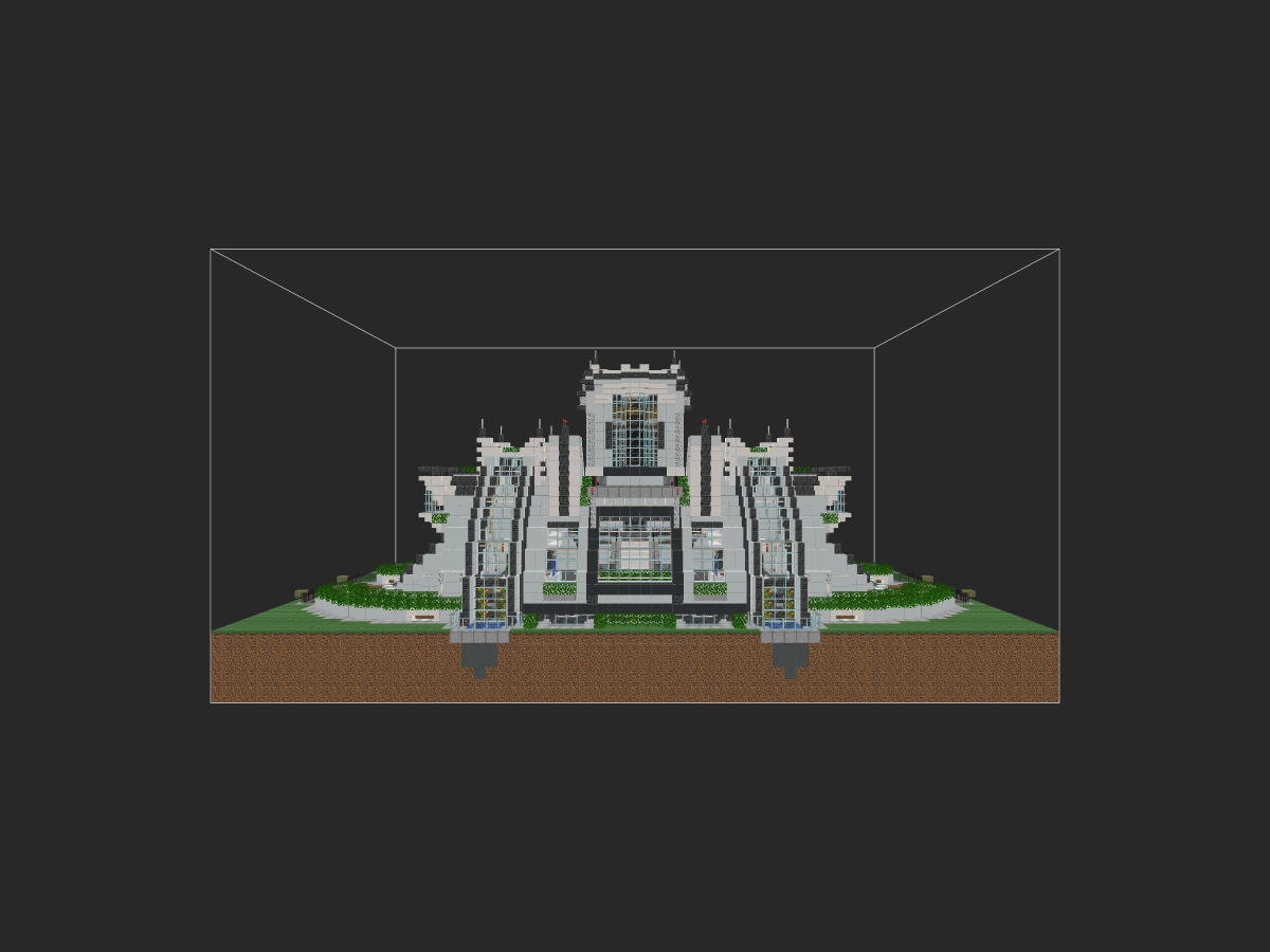 我的世界科幻建筑教程：半下沉式农耕控制枢纽（我的世界投影）——如果你看着眼熟那就对了！-投影工坊