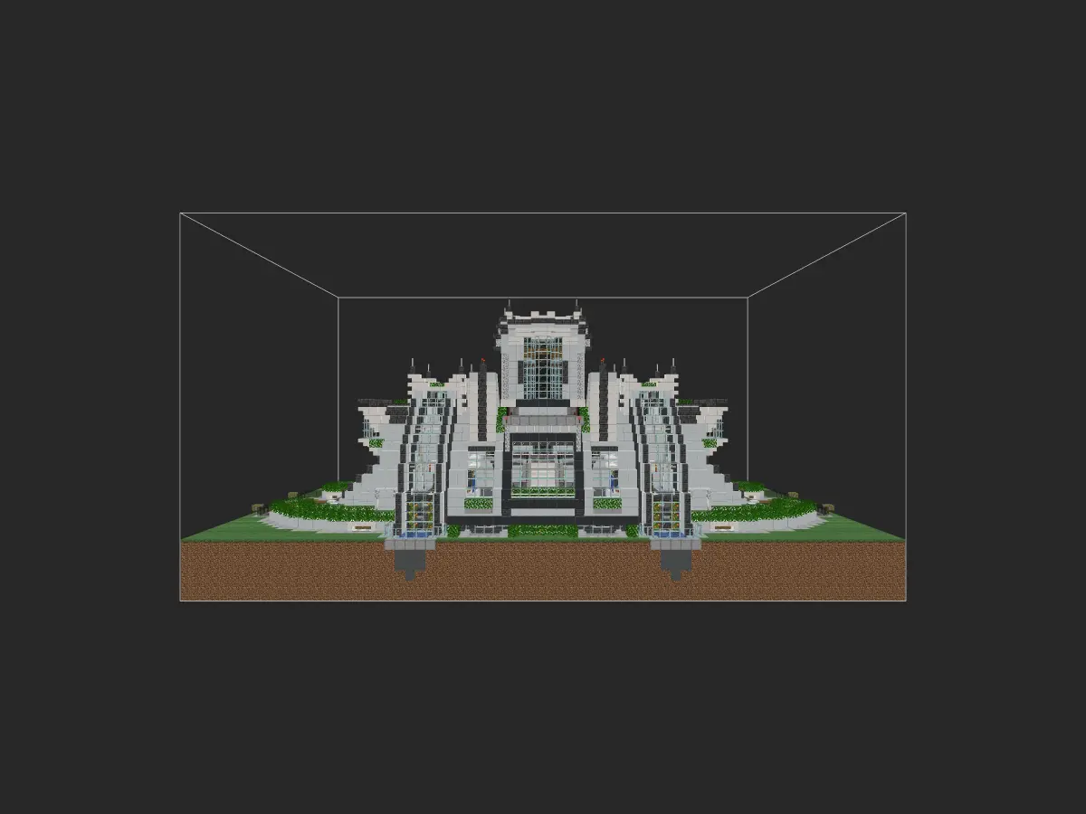 我的世界科幻建筑教程：半下沉式农耕控制枢纽（我的世界投影）——如果你看着眼熟那就对了！-投影工坊