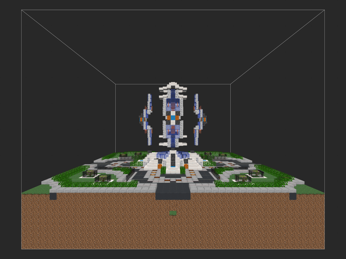 我的世界科幻建筑教程：轻量型能量接收站（我的世界投影）——兼作护盾生成器的信标塔！-投影工坊