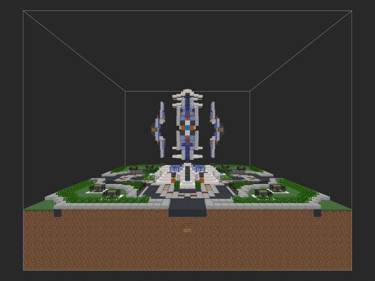 我的世界科幻建筑教程：轻量型能量接收站（我的世界投影）——兼作护盾生成器的信标塔！-投影工坊