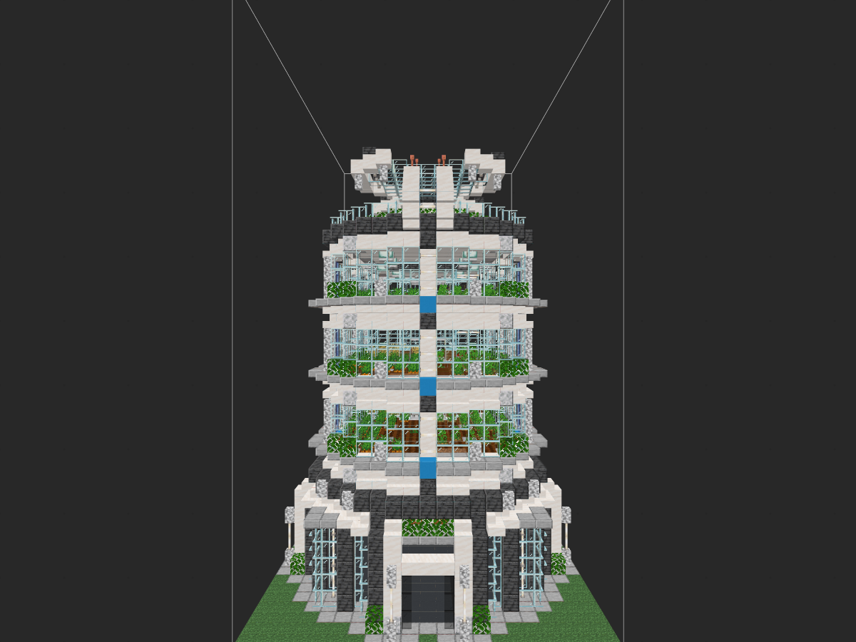 我的世界科幻建筑教程：堆叠式立体自动农场（我的世界投影）——村民用了都说好的高效农业！-投影工坊