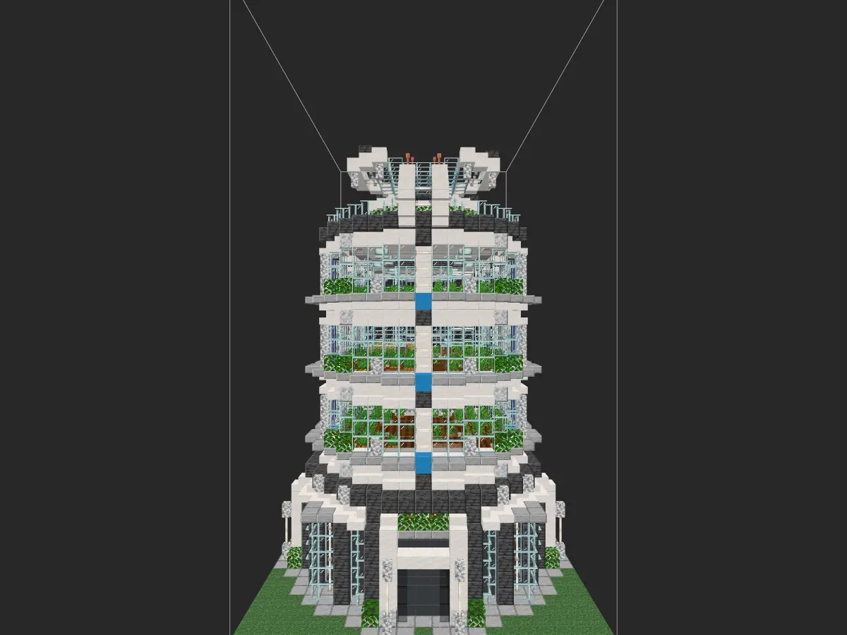 我的世界科幻建筑教程：堆叠式立体自动农场（我的世界投影）——村民用了都说好的高效农业！-投影工坊