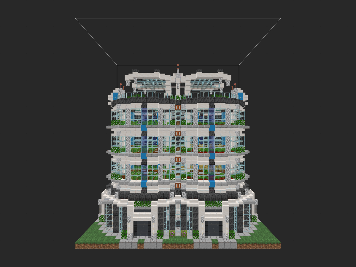我的世界科幻建筑教程：堆叠式立体自动农场（我的世界投影）——村民用了都说好的高效农业！-投影工坊