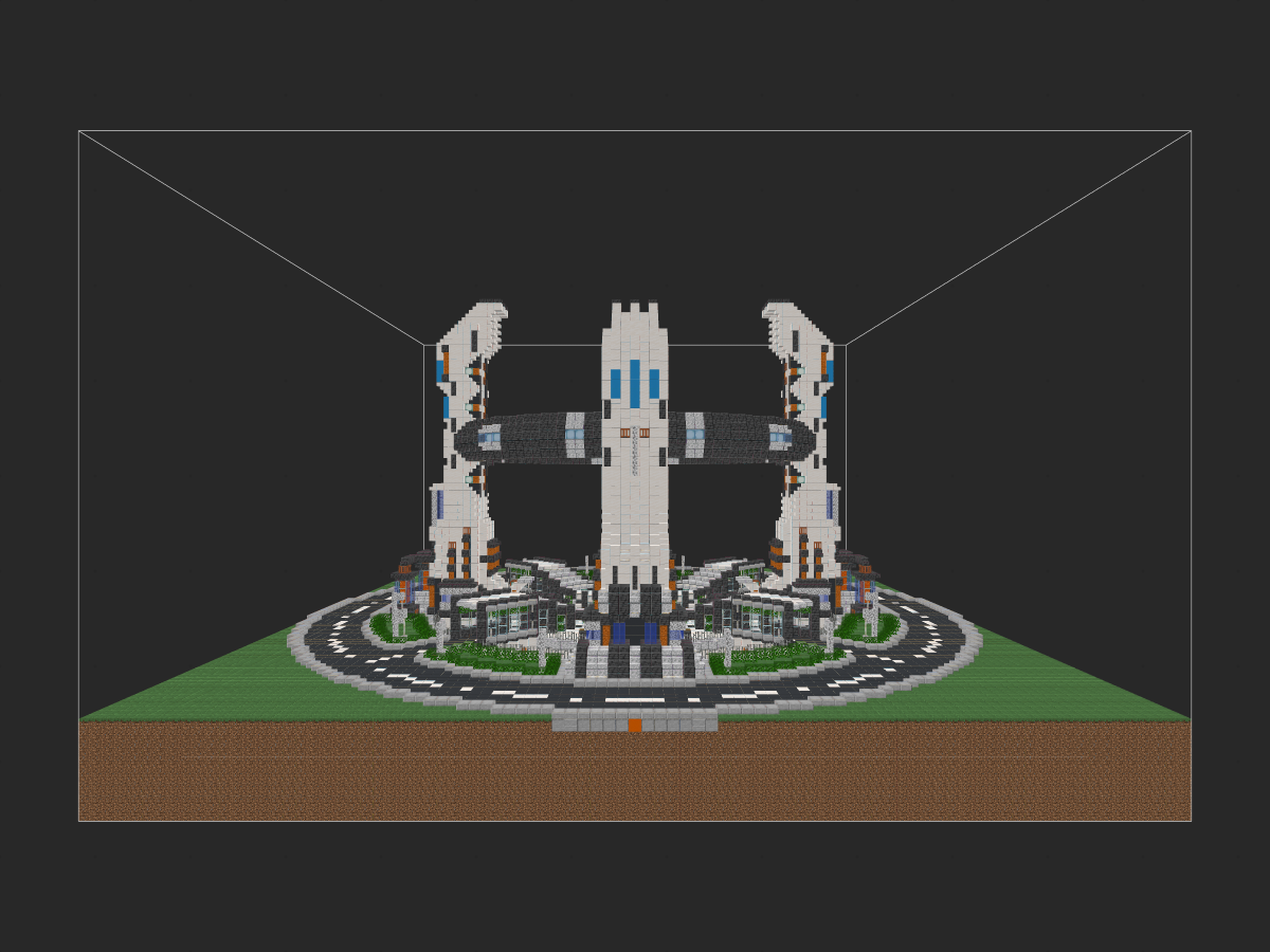 我的世界科幻建筑教程：地热环形加速器（我的世界投影）——B格满满的基地出生点！-投影工坊