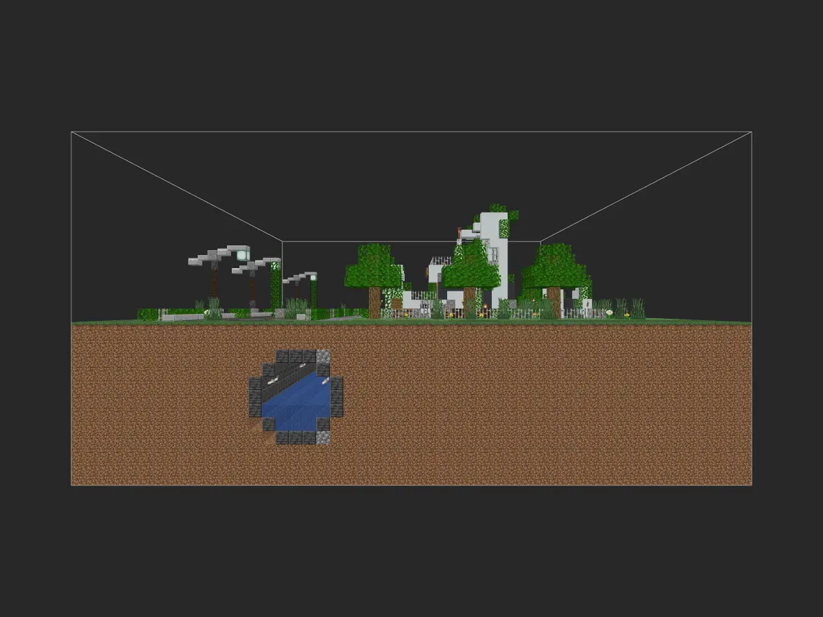 我的世界景观建筑教程：末日废土住宅（我的世界投影）——残垣断壁，绿植与破败共存的美！-投影工坊