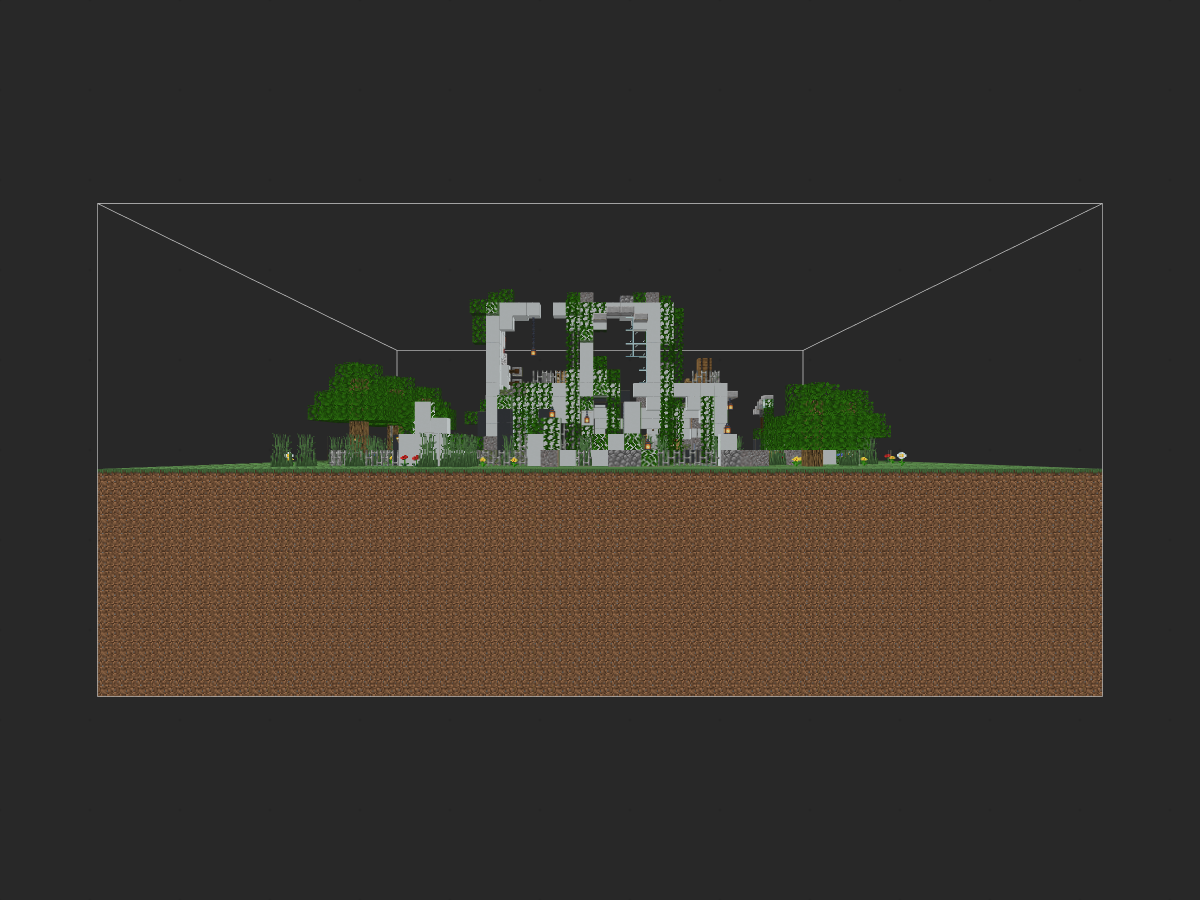 我的世界景观建筑教程：末日废土住宅（我的世界投影）——残垣断壁，绿植与破败共存的美！-投影工坊
