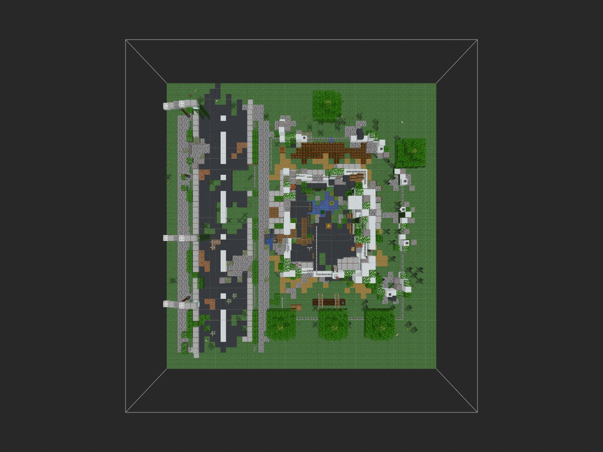 我的世界景观建筑教程：末日废土住宅（我的世界投影）——残垣断壁，绿植与破败共存的美！-投影工坊