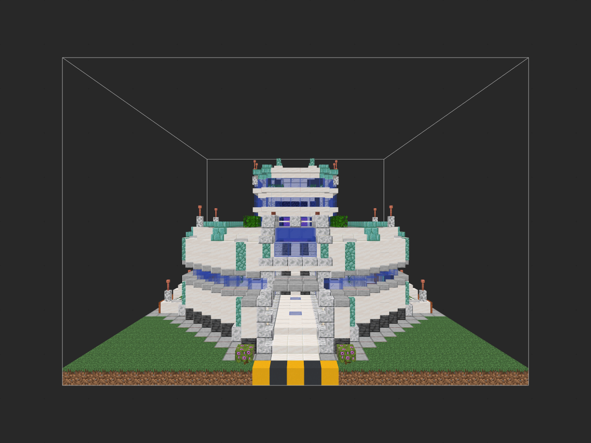 我的世界科幻建筑教程：先遣基建仓库（我的世界投影）——内置地狱门，拓展新区域的好伙伴！-投影工坊