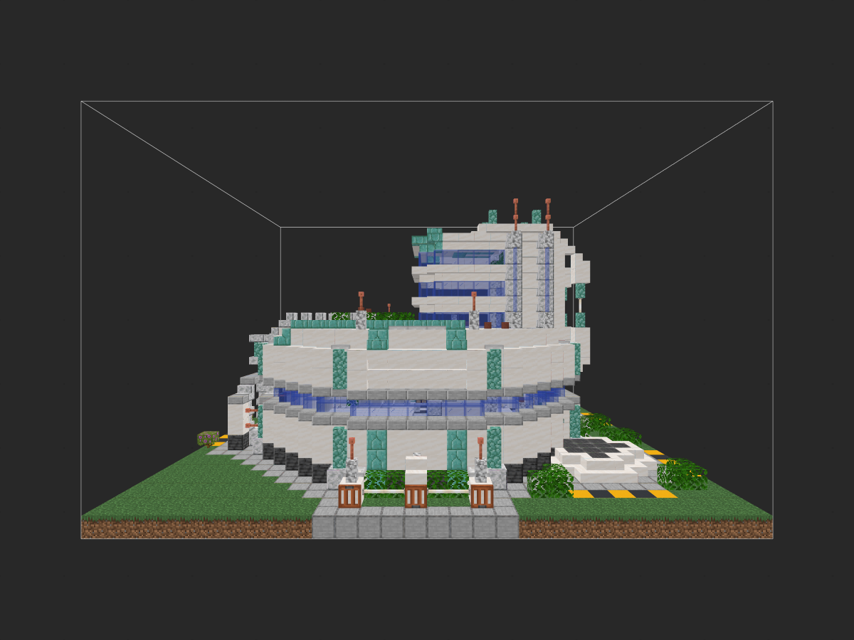 我的世界科幻建筑教程：先遣基建仓库（我的世界投影）——内置地狱门，拓展新区域的好伙伴！-投影工坊