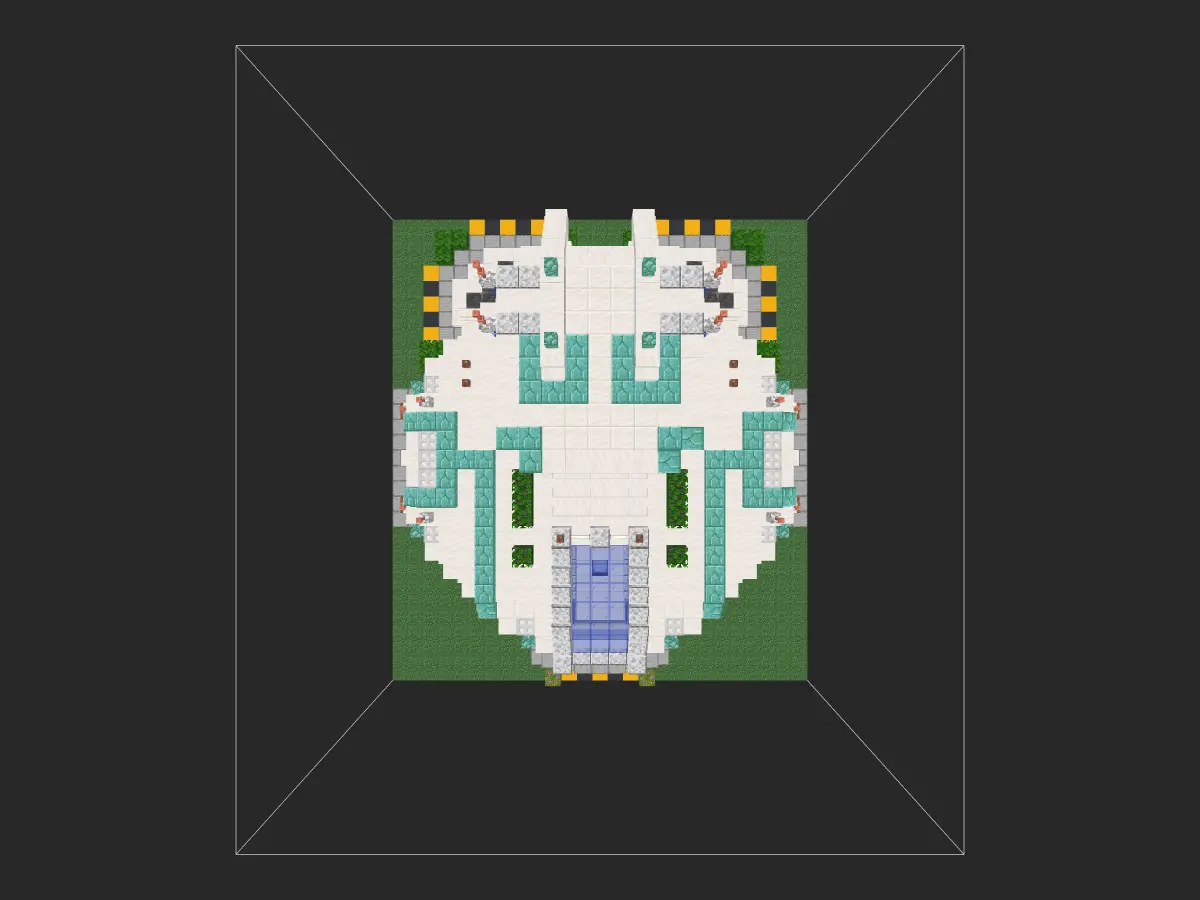 我的世界科幻建筑教程：先遣基建仓库（我的世界投影）——内置地狱门，拓展新区域的好伙伴！-投影工坊