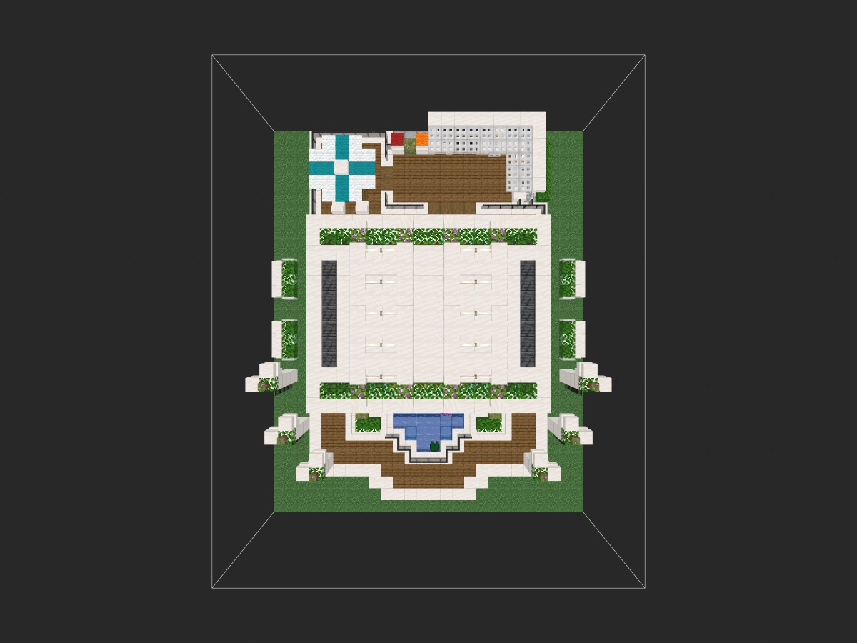 我的世界现代建筑教程：稳定的现代三角别墅（我的世界投影）——挑战物理规则的悬空建筑！-投影工坊