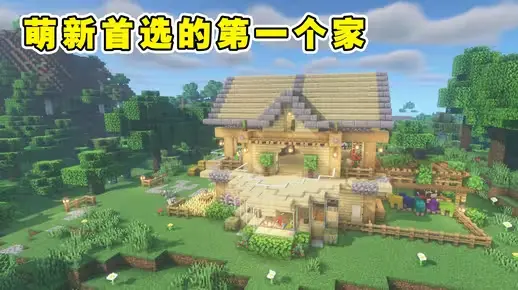 我的世界新手向建筑教程：超级简单的萌新快乐房（我的世界投影）——材料随处可见！-投影工坊