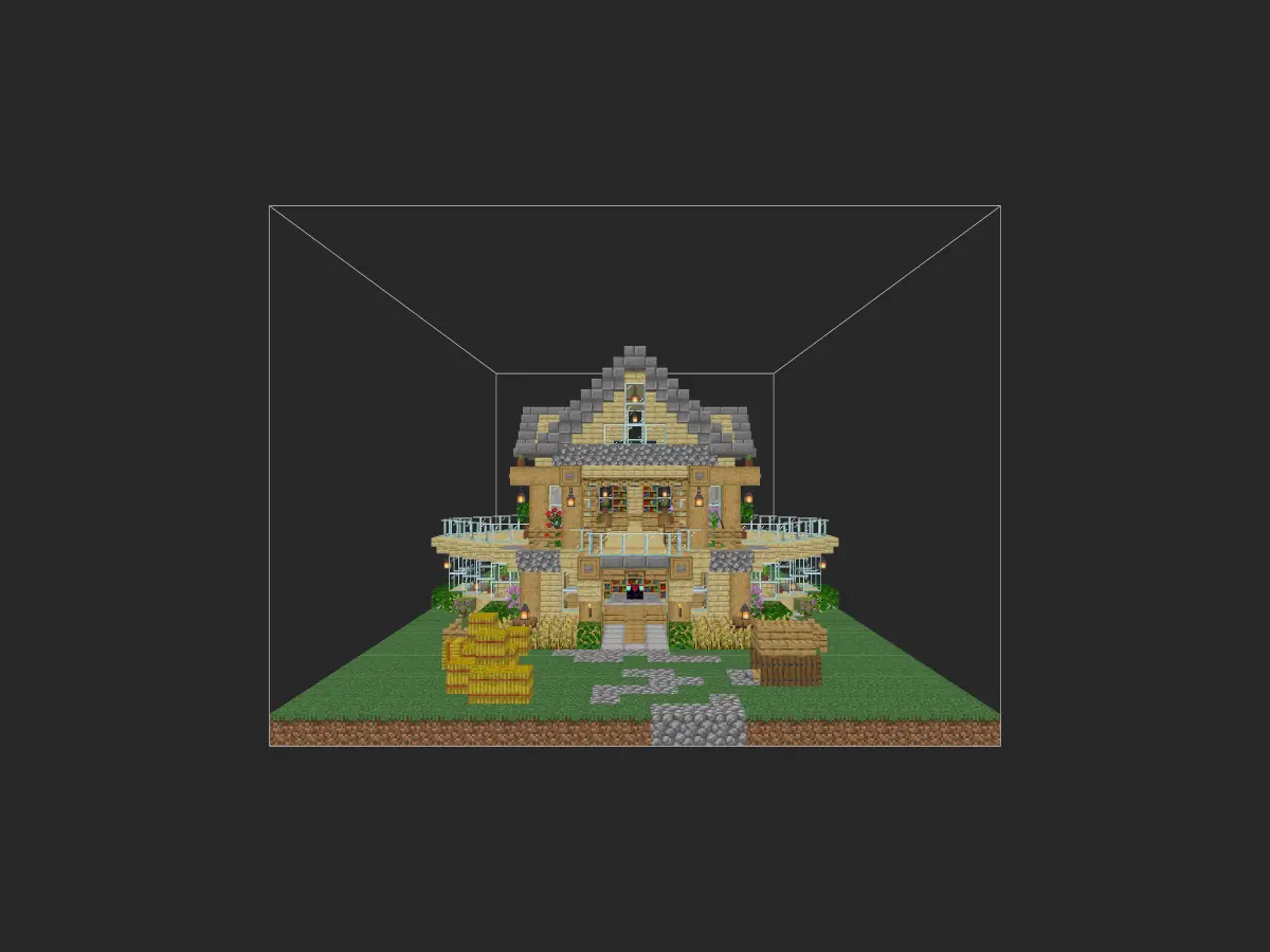 我的世界新手向建筑教程：超级简单的萌新快乐房（我的世界投影）——材料随处可见！-投影工坊