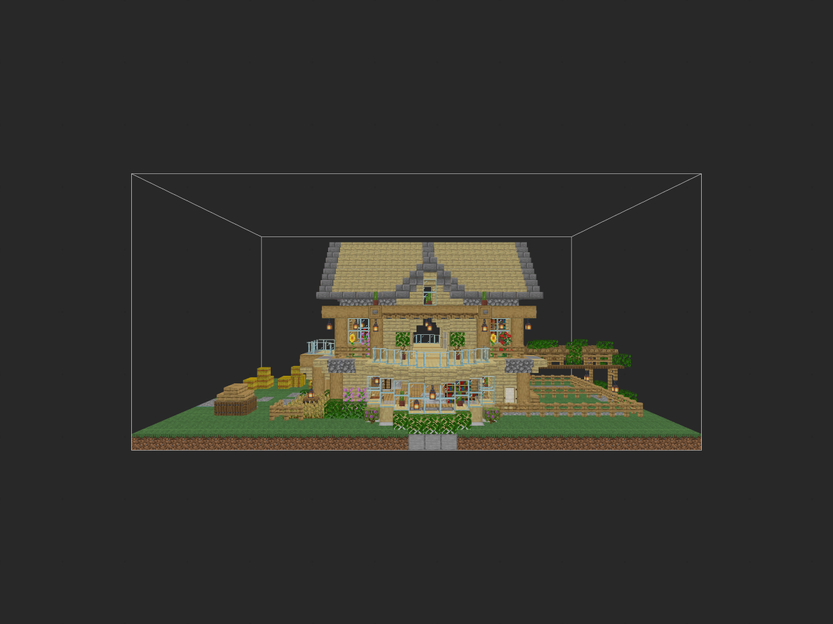 我的世界新手向建筑教程：超级简单的萌新快乐房（我的世界投影）——材料随处可见！-投影工坊