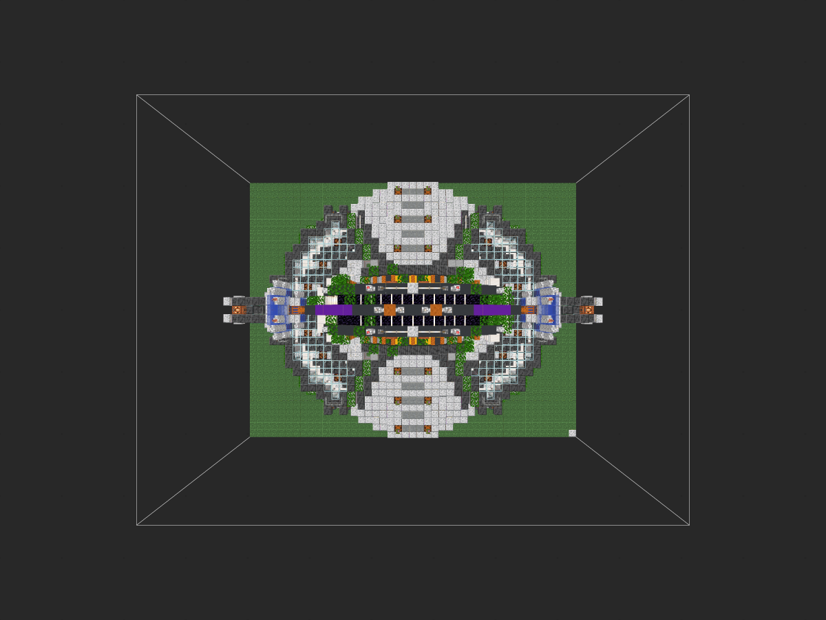 我的世界生存建筑教程：空间折跃节点（我的世界投影）——带跑马灯的下界传送门超酷炫！-投影工坊