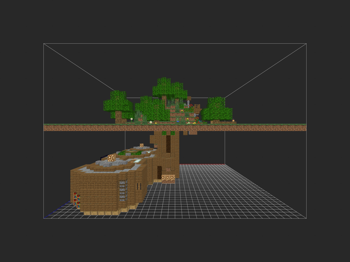 我的世界生存建筑教程：超级简单的无外立面地穴小屋（我的世界投影）——还不立刻开挖！-投影工坊