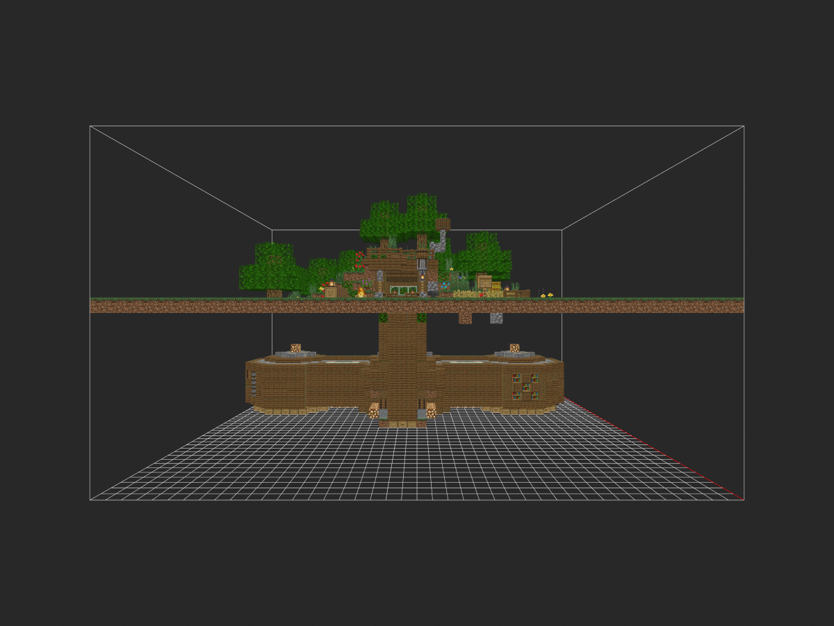 我的世界生存建筑教程：超级简单的无外立面地穴小屋（我的世界投影）——还不立刻开挖！-投影工坊