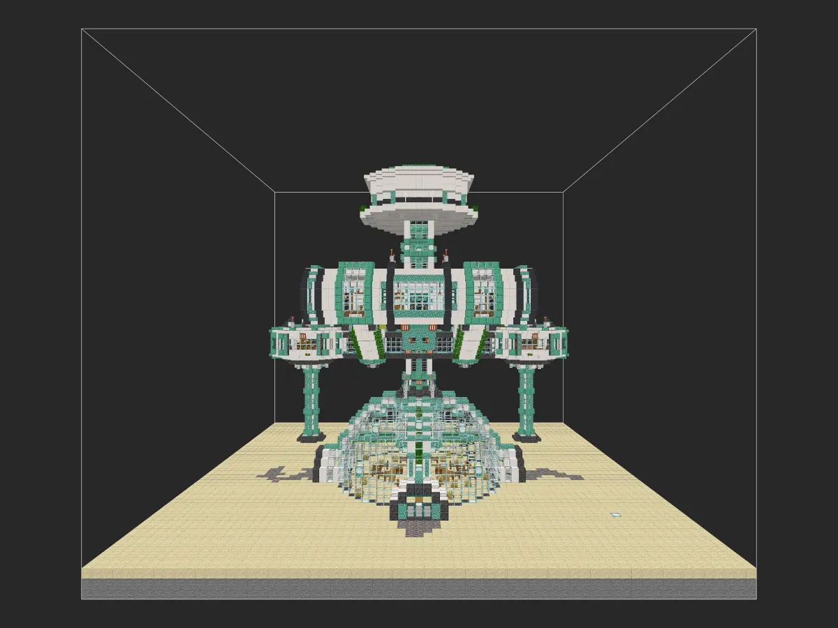 我的世界现代水下建筑教程：海洋探索基地（我的世界投影）——征服海洋从这里开始！-投影工坊