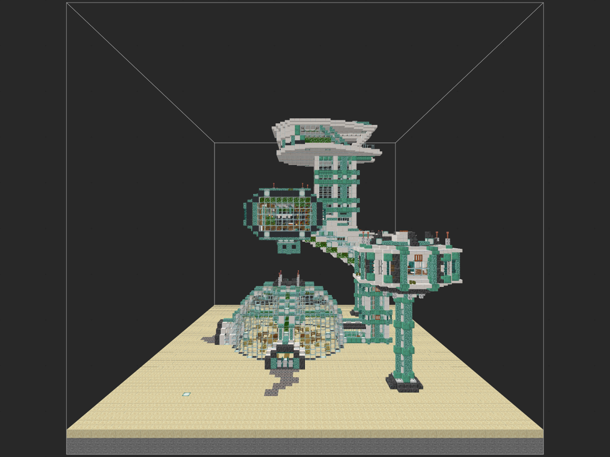 我的世界现代水下建筑教程：海洋探索基地（我的世界投影）——征服海洋从这里开始！-投影工坊