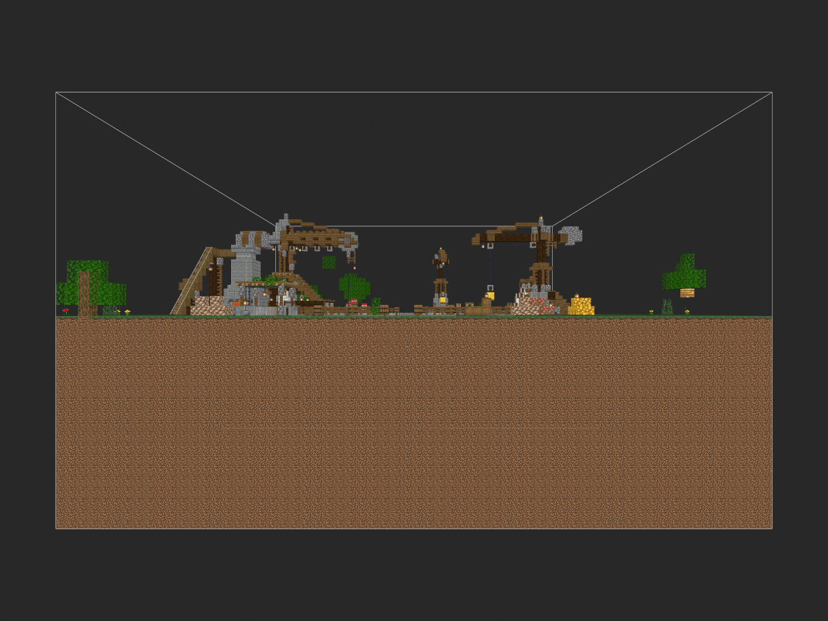 我的世界中世纪建筑教程：矿坑营地（我的世界投影）——做一个有仪式感的专业矿工！-投影工坊