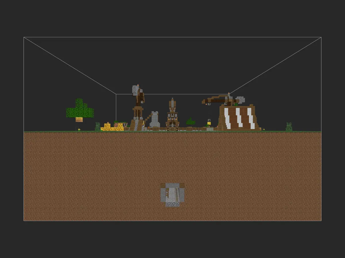 我的世界中世纪建筑教程：矿坑营地（我的世界投影）——做一个有仪式感的专业矿工！-投影工坊