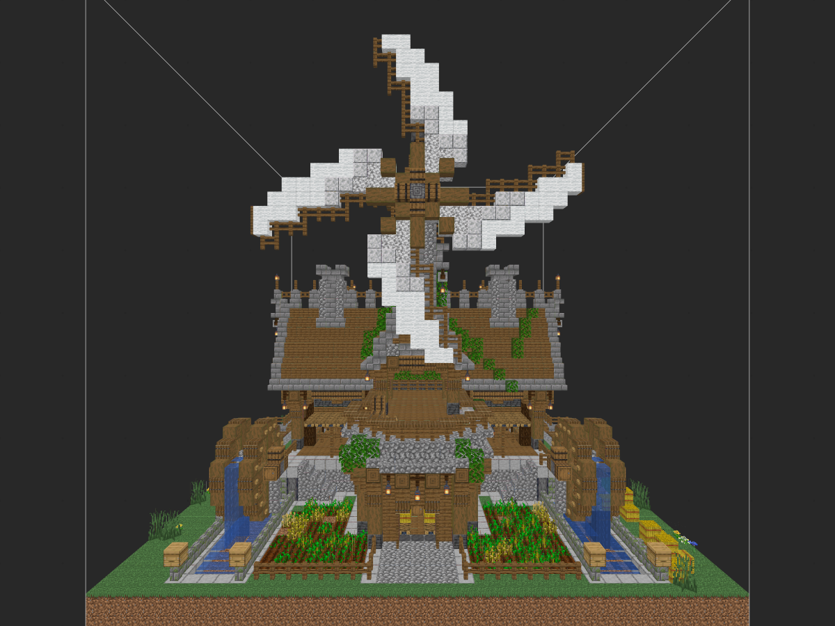 我的世界中世纪建筑教程：全村最棒的面包店（我的世界投影）——童叟无欺，快来看看吧！-投影工坊