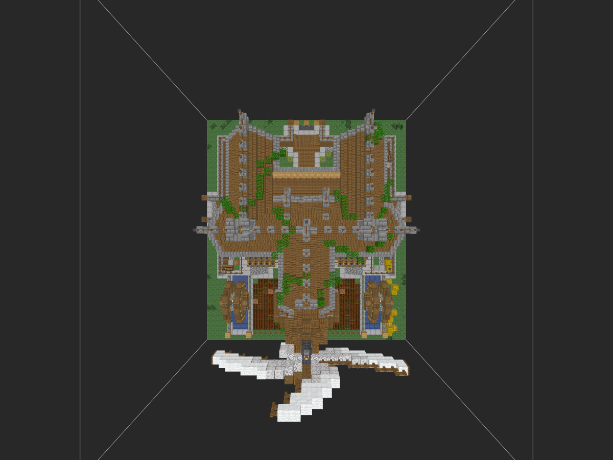 我的世界中世纪建筑教程：全村最棒的面包店（我的世界投影）——童叟无欺，快来看看吧！-投影工坊