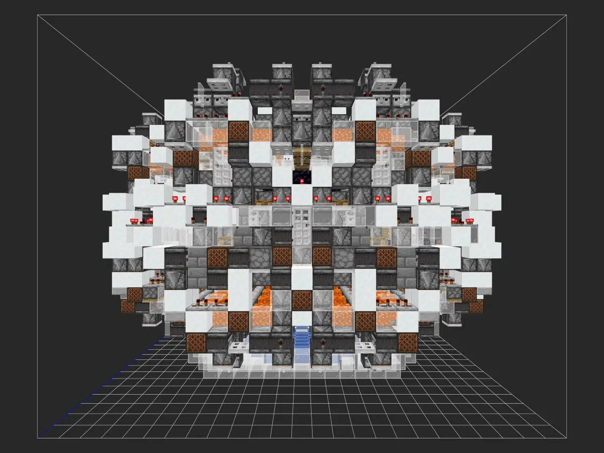 百万刷石机（103万/h）🔥 1.19+ 极低卡顿 ⛏️ 纯生存可用 | 无粉/无轨/抗卸载-投影工坊
