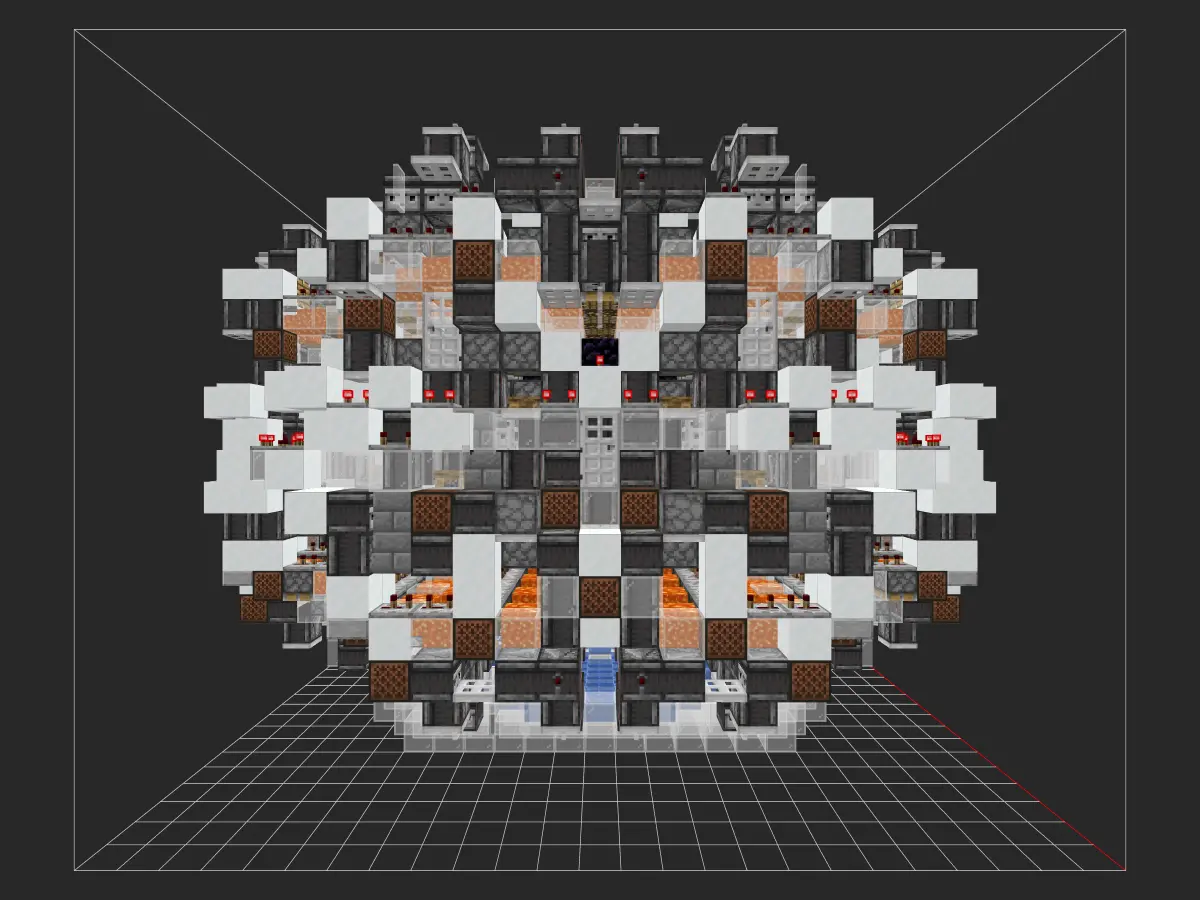百万刷石机（103万/h）🔥 1.19+ 极低卡顿 ⛏️ 纯生存可用 | 无粉/无轨/抗卸载-投影工坊