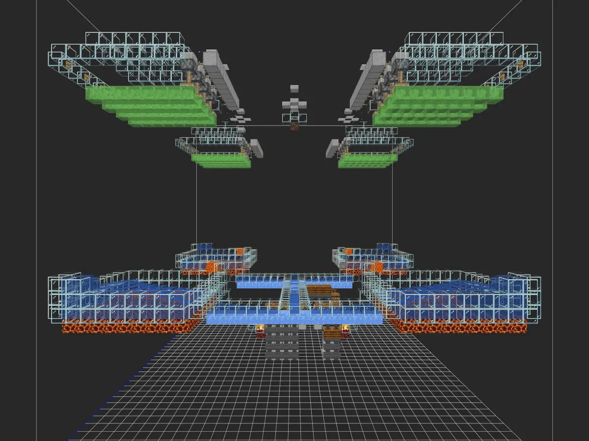 小型高效刷铁机投影蓝图（1.17+）- 我的世界红石生电自动化-投影工坊