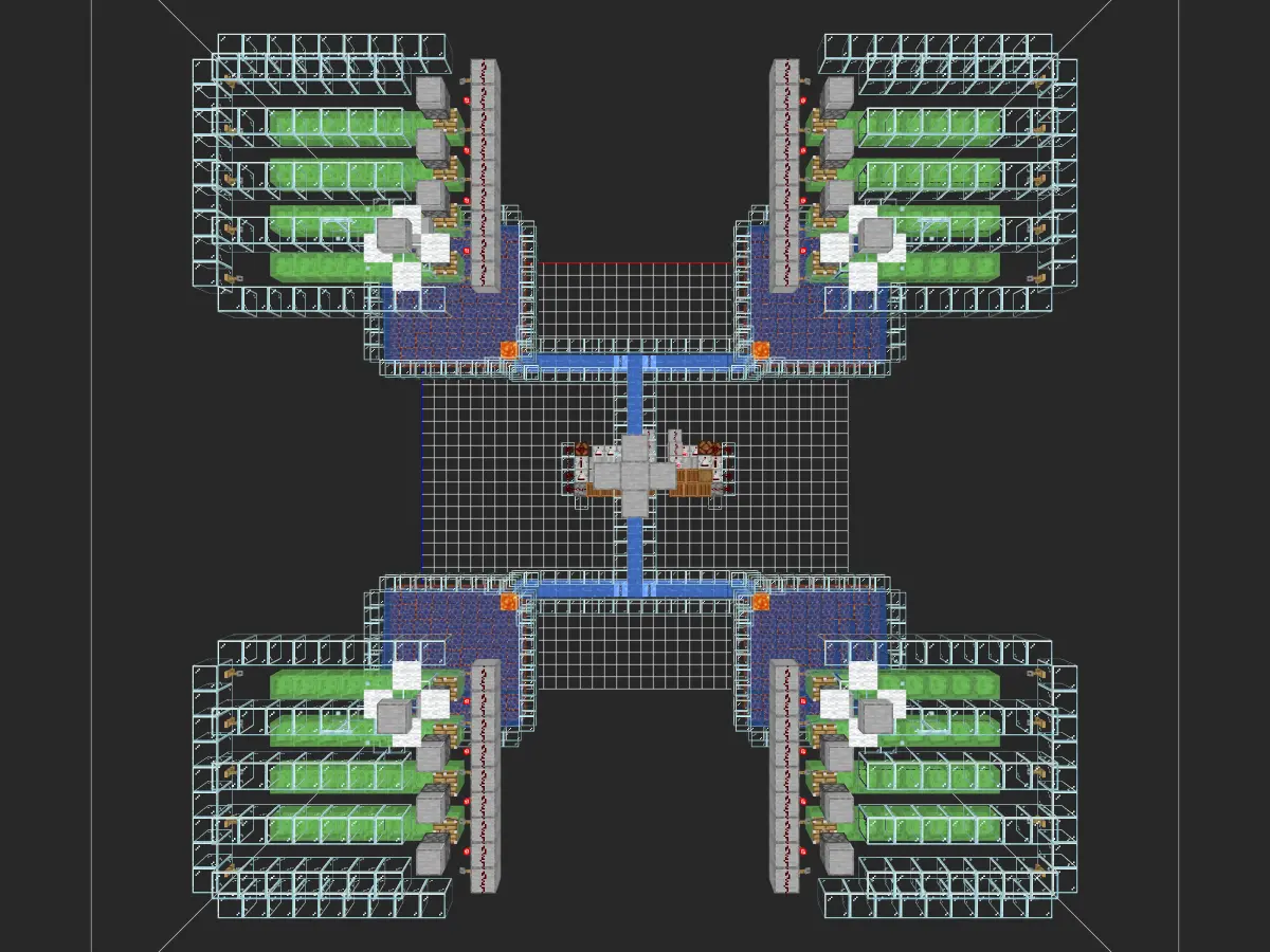 小型高效刷铁机投影蓝图（1.17+）- 我的世界红石生电自动化-投影工坊