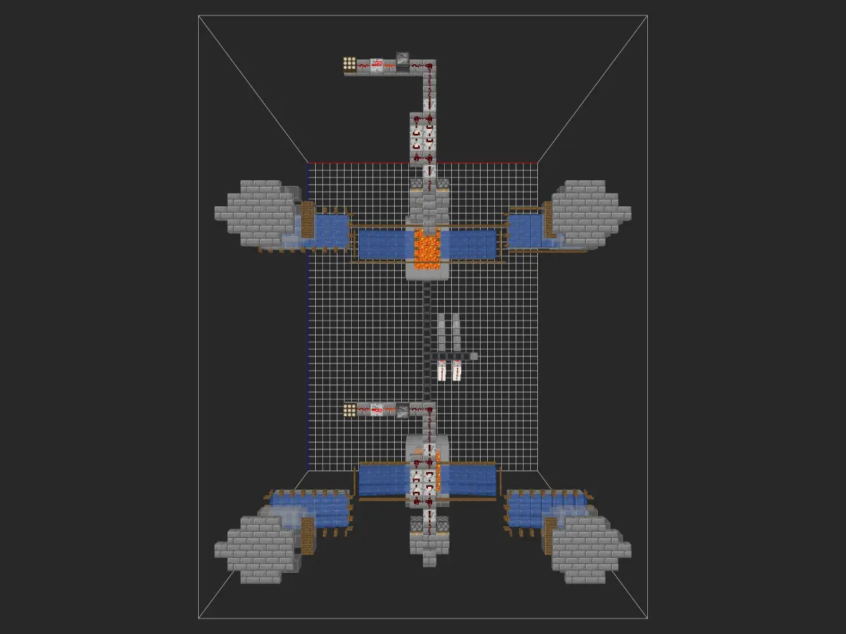 高效刷铁机投影蓝图（1.18+ / 4 刷怪点）- 我的世界红石生电-投影工坊