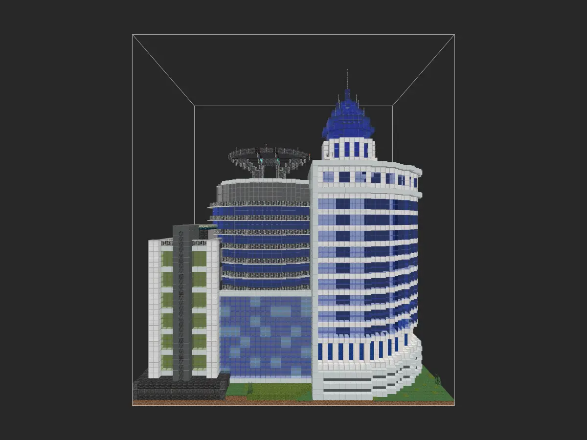 现代办公楼壳体-投影工坊