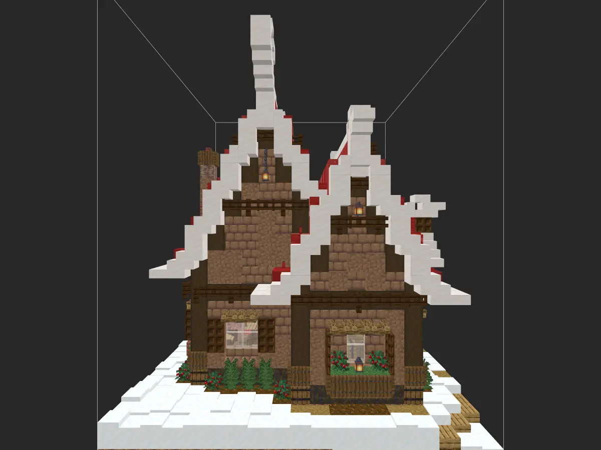 圣诞小屋-我的世界建筑投影分享-投影工坊