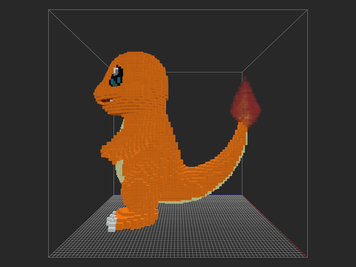 神奇宝贝小火（材料简单）-投影工坊