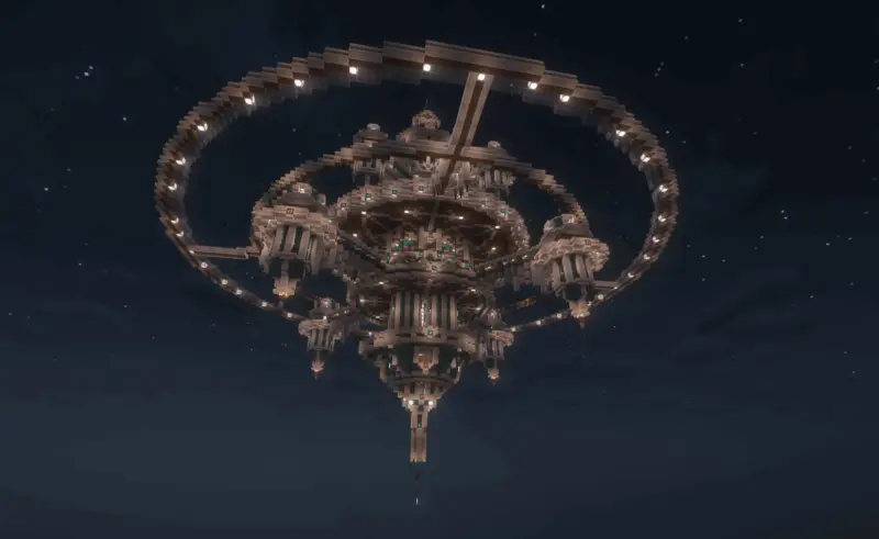 【1:1搭建重现】天空之城 观赏型建筑-投影工坊