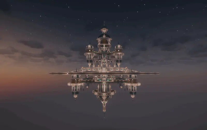 【1:1搭建重现】天空之城 观赏型建筑-投影工坊