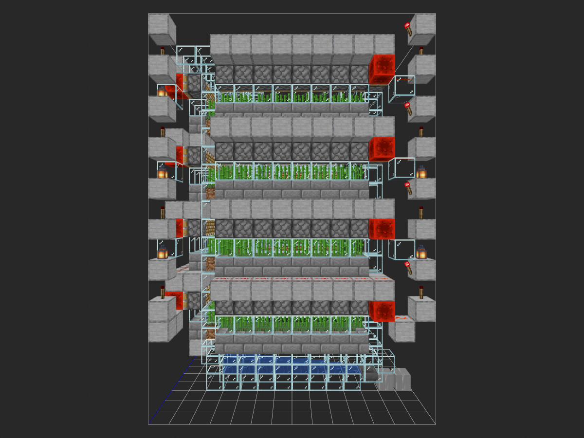 单区块可堆叠甘蔗机-投影工坊