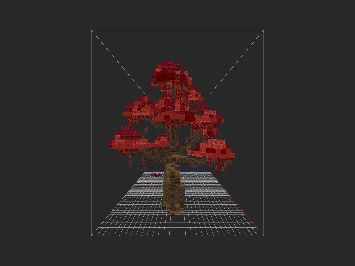 落叶红枫树-投影工坊