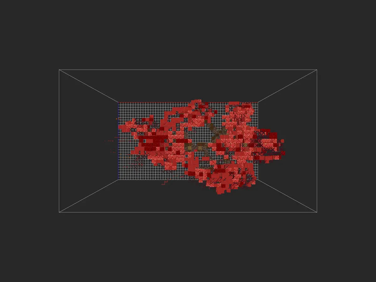 落叶红枫树-投影工坊