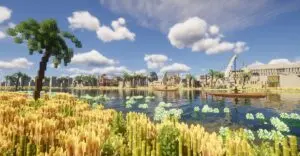 【我的世界Minecraft】金辉圣阶 · 尼罗河馈礼-投影工坊