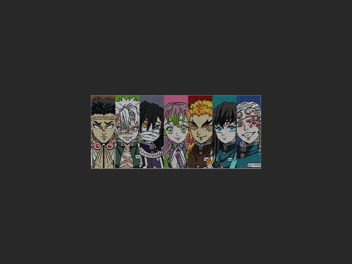 投影来源:抖音MC烤河马-鬼灭平面图-投影工坊