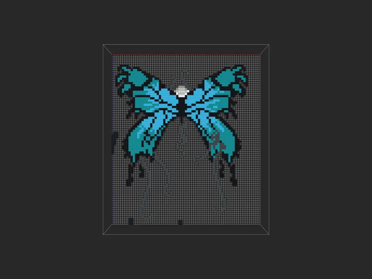 [Minecraft单体建筑] 复刻-蝴蝶像素画-投影工坊