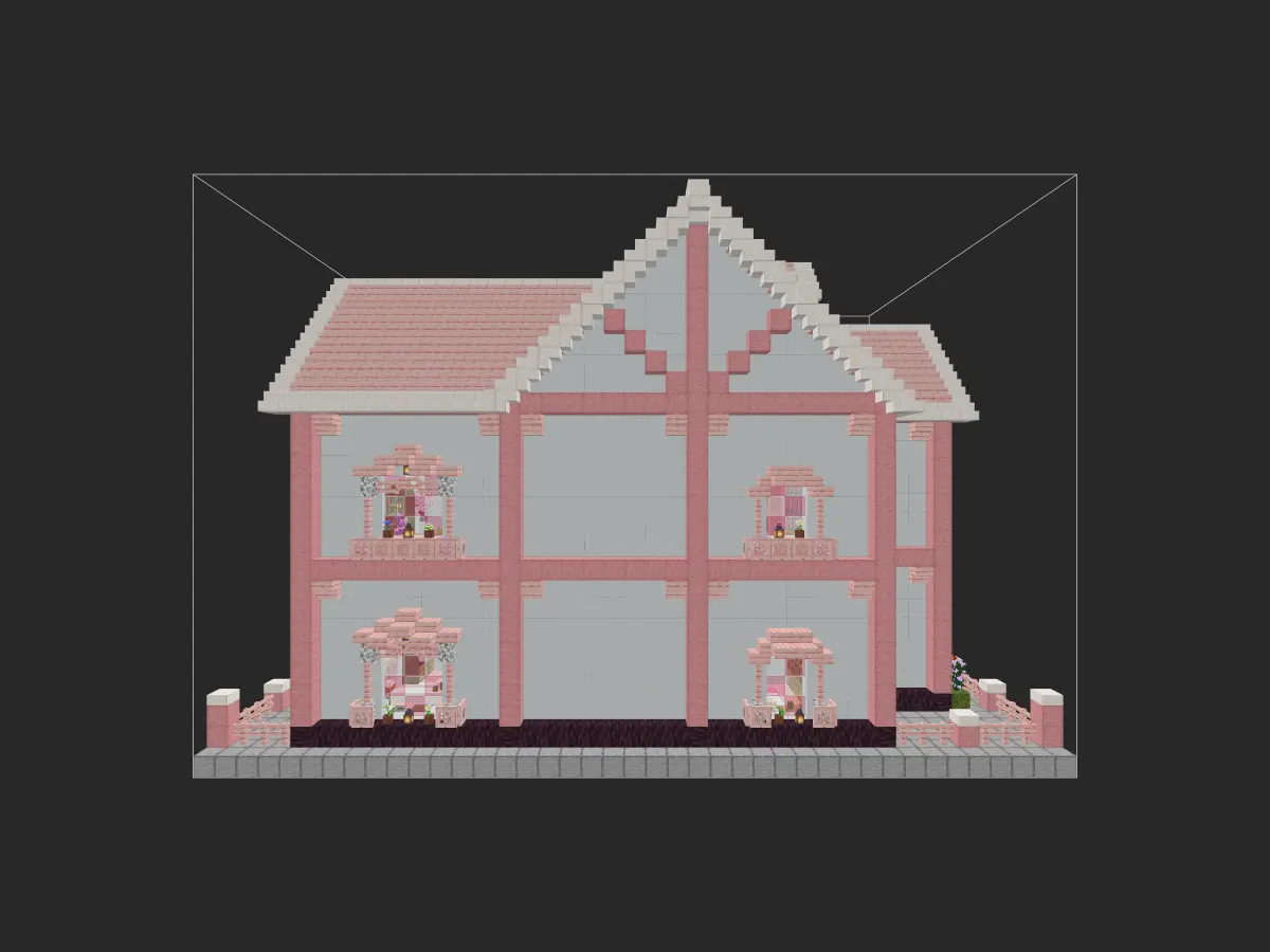 简单樱花小屋-投影工坊