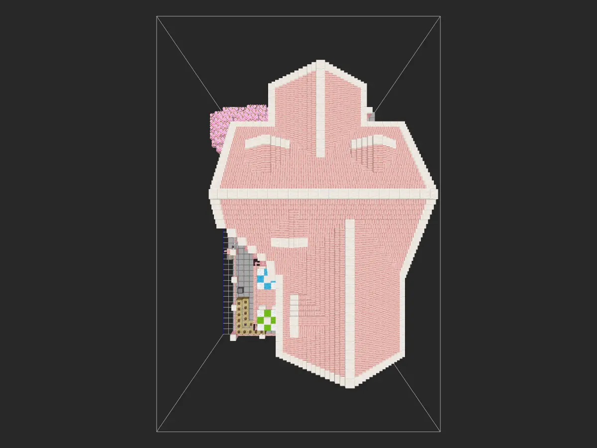 简单樱花小屋-投影工坊