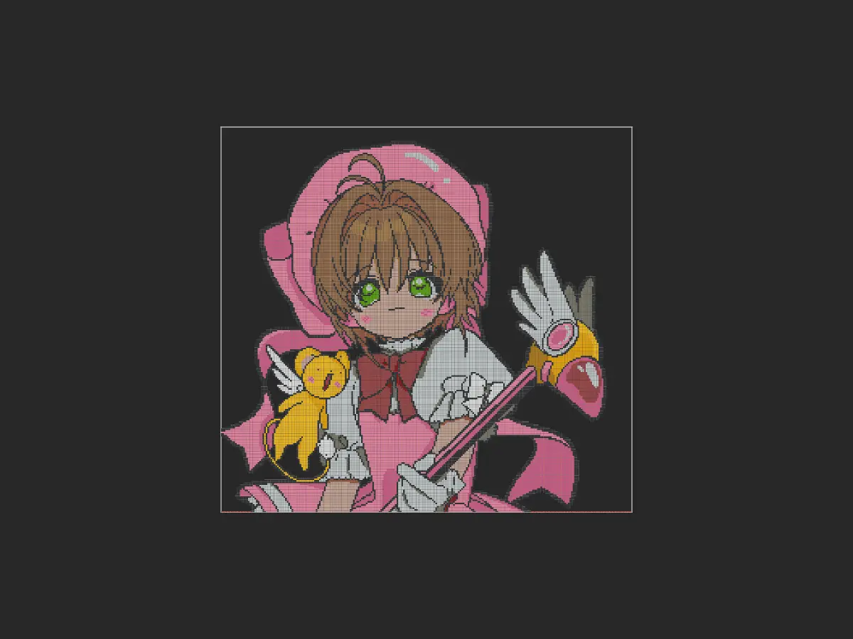 百变小樱像素画-投影工坊