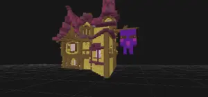 幻想中世纪建筑苋菜色小屋-投影工坊